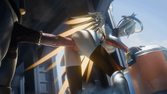 [3D/无修/CV] FraxXlr 4月新作:黑百合+天使 性感御姐激情爆肏中出 [936M/UC]-2.gif
