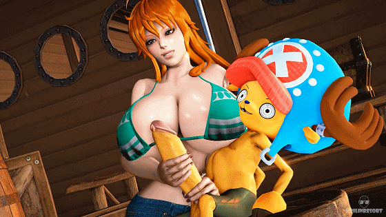 [3D/无修/CV] KRILINRESORT 6月新作:QUESTFORTHECHEST 娜美 X 乔巴 [429M/UC]-2.gif